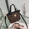 Retro printed shoulder crossbody bucket women's bag new versatile trend large-capacity cosmetic bag