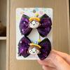 2Pcs/Set New Halloween Cartoon Hairpins Bows Hair Accessories Lace Sequin Hairpins Children Cute Barrettes Kids Gift