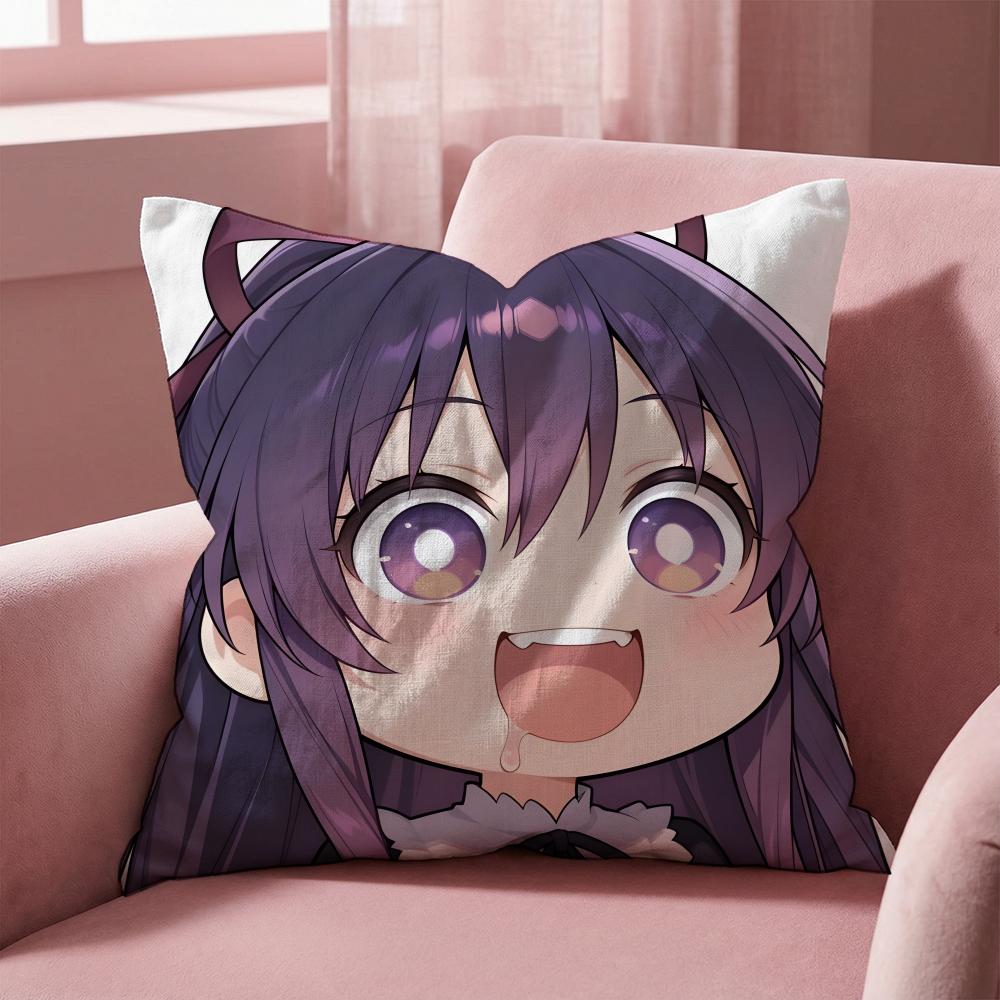 D-DATE A LIVE ANIME Cushion Cover Multi-Scene Pillow Cover for Home & Car - Reversible, Soft & Durable for Daily Use