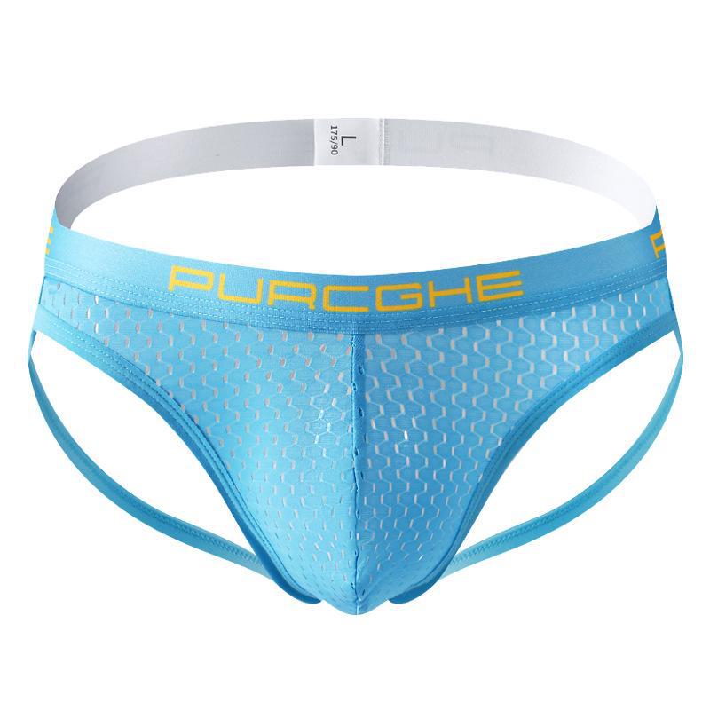 Men's Sexy Hip-lifting Ice Silk Mesh Thong Underwear