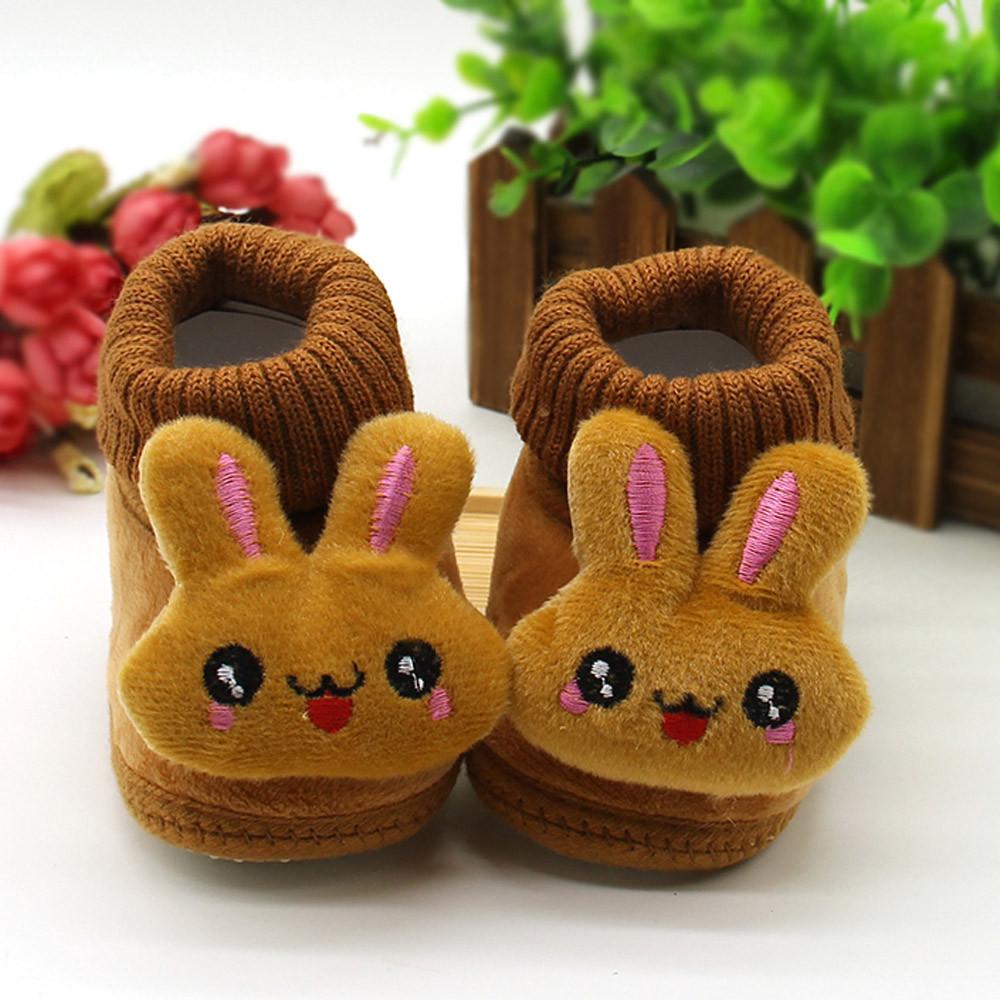 Zapatos de dibujos animados para bebés, niños pequeños y recién nacidos, suela blanda, preandantes, zapatos cálidos