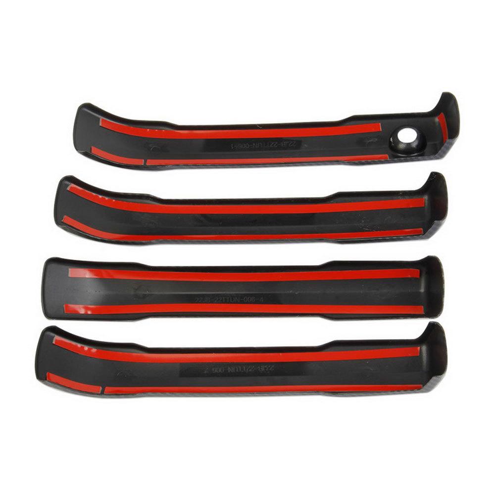 4x Carbon Fiber Look Exterior Side Door Handle Cover Trim For Toyota Tundra 2022