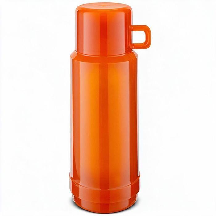 Bouteille Isotherme 1,0 L – ROTPUNKT- 24h Chaud / 36h Froid – Double Paroi en Verre – BPA Free – Avec Gobelet – Orange
