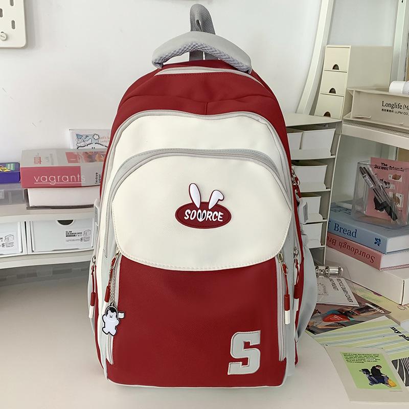 Children's schoolbags, elementary school students, girls, junior high school students, high school students, high-value contrasting colors
