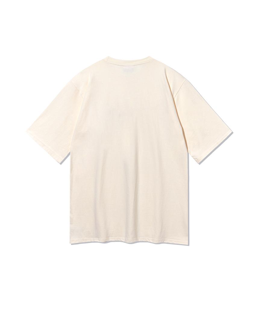 Bajal Vz 3D Logo Short Sleeve T-Shirt Cream