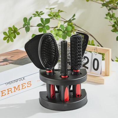 Set de coafură unisex cu perne de aer din 5 piese, cu oglindă de bază și piepteni de coafat