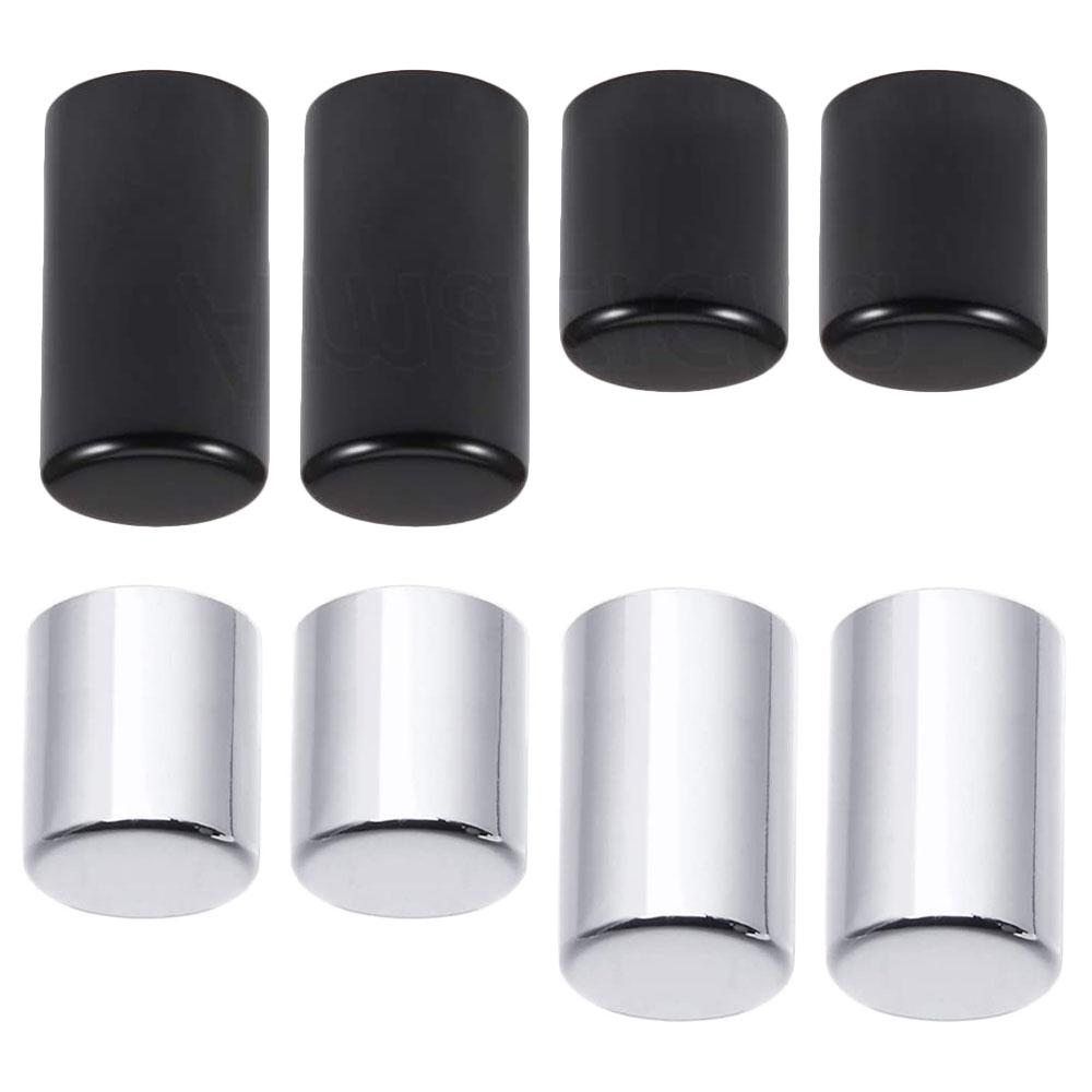 4Pcs Motorrad Docking Hardware Punkt Abdeckung Schwarz Chrom Für Harley Touring Electra Glide Road King Street Glide 2009-2024