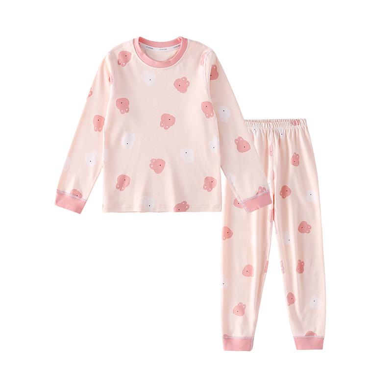 100% Cotton Hall Kids' Pure Cotton Pajama Set: Antibacterial, Anti-Pilling Children's Homewear