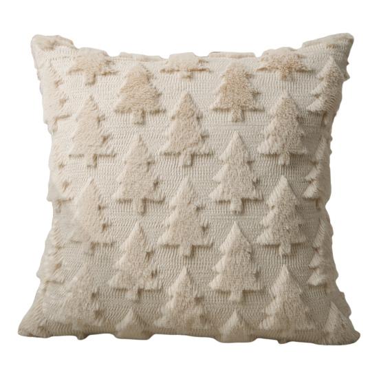 Christmas Pillowcase Festive Decorative Pillow Cover with Christmas Tree Bells Santa Claus Pattern Holiday Home Decor