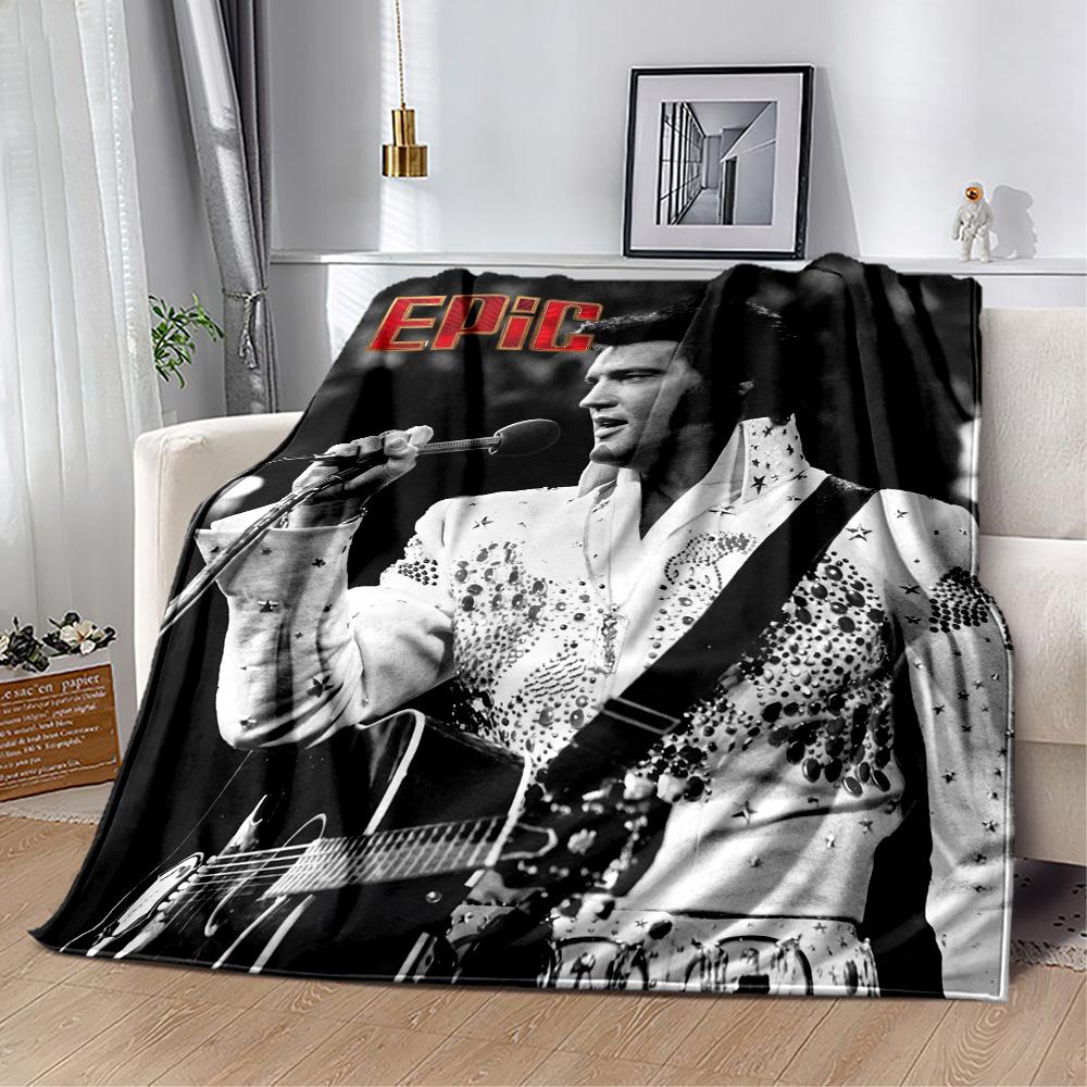 Elvis Presley Legend Blanket Warmthful Decor Perfect for Couch Office Chair Bedding All-Season Use Modern Style Gift for Travel Home Birthdays