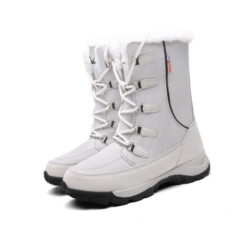Women Winter Shoes Women Waterproof Snow Boots Fleece-lined Platform Comfortable Keep Warm Ankle Boots with Thick Women Boots