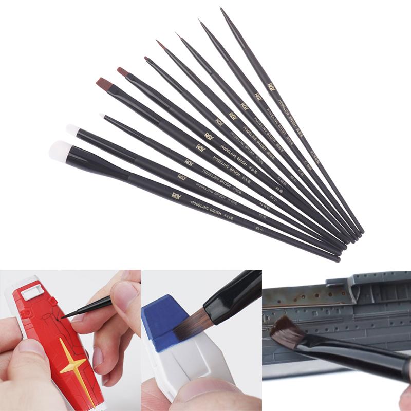 Modeling Brushes Series Fine-Point / Flat / Dry Brush Functional Tool For Diy Model Building Collecting Kits