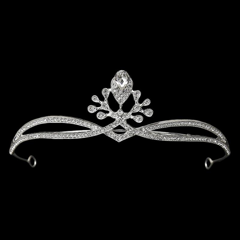 New Bridal Tiara Crown Luxury Wedding Jewelry Rhinestone Headband Princess Birthday Alloy Crown