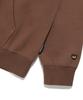 Fleece-Lined Typographic Hoodie Brown