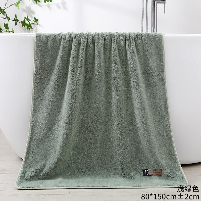 Towel New Coral Fleece Enlarged Thickened Large Bath Towel Multi-colored Bath Towel Soft Absorbent Household Men and Women