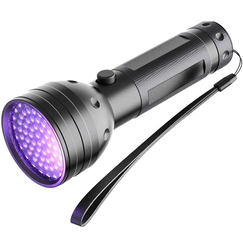 UV Flashlight Black Light Blacklight Detector for Dog Urine Ultraviolet Flashlight 51 LED 395nm Handheld Blac