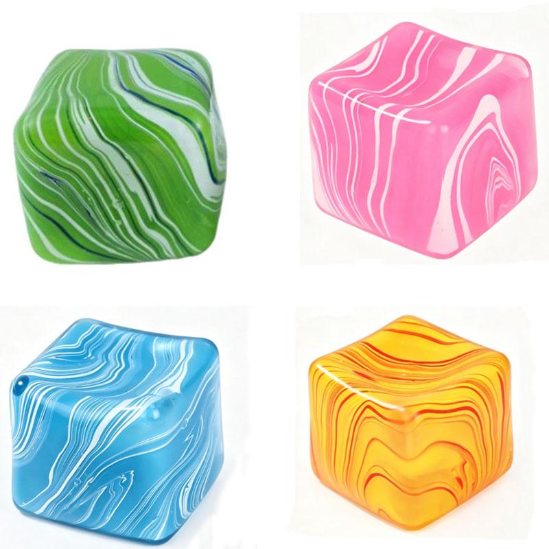 Maltose Stress Relief Toy Cube Sensory Fidget Toy Slow Rebound Soft and Glutinous Filled with Gel Stretchable Ice Cube Anxiety Relief