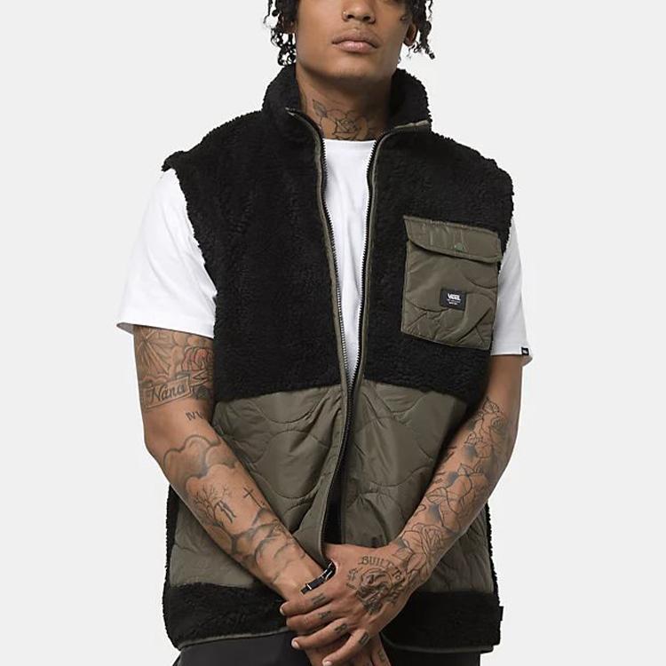 Vans Sherpa Collar Work Jacket Men Jackets Black VN0A4RQFZHP