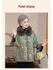 Chinese National Style Fur-Collared Winter Jacket for Middle-Aged and Elderly Women