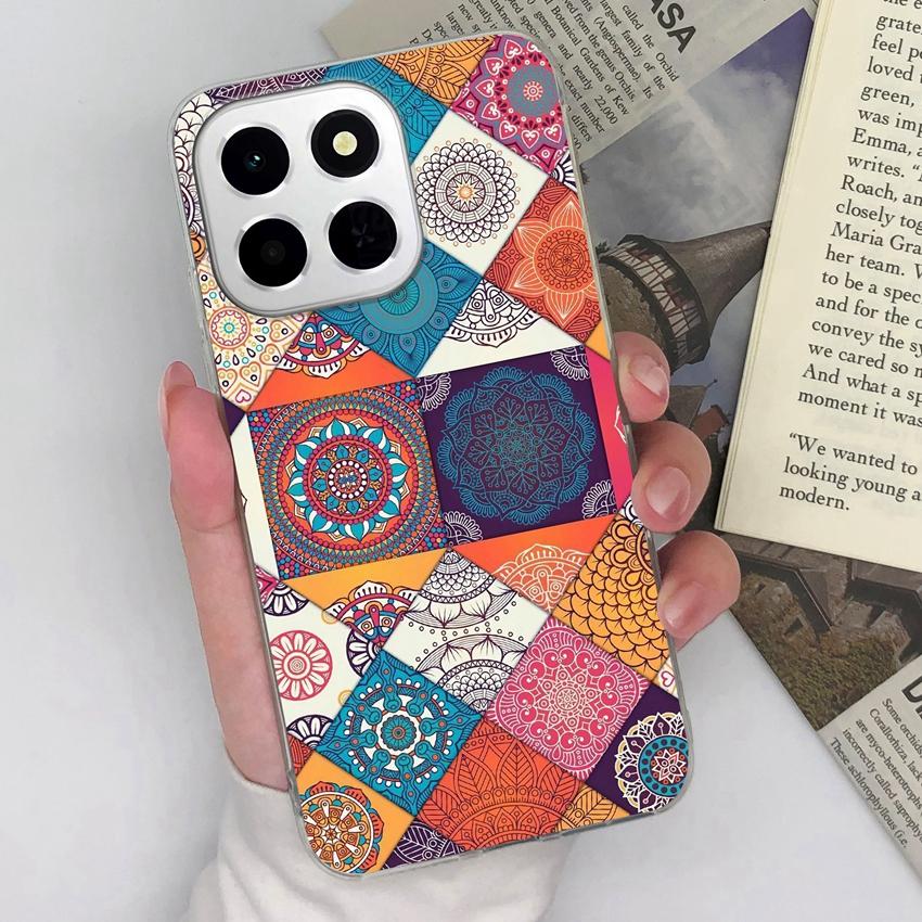 For Huawei 400 Pro Honor X8c X6c X7a X8a Phone Covers Popular Sun Pattern Screen ProtectorTransparent TPU Dustproof Protection Case For Huawei Housing