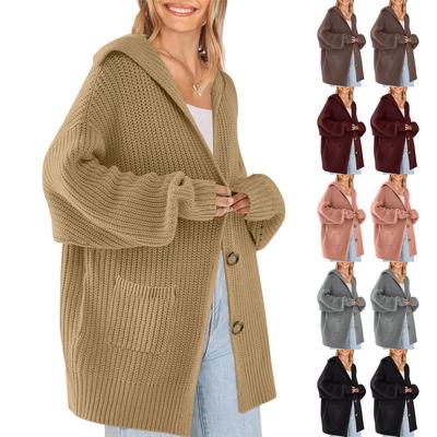 Women's Cardigan Sweater Button-Down Long Sleeve Oversized Knit Cardigans
