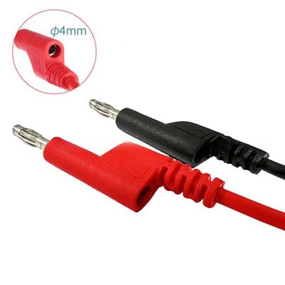 1 Par de Fio de Teste de Ponta Dupla Tensão Elétrica Plug Banana de 4mm Clipe Jacaré 20A Fios de Teste DIY para Multímetro