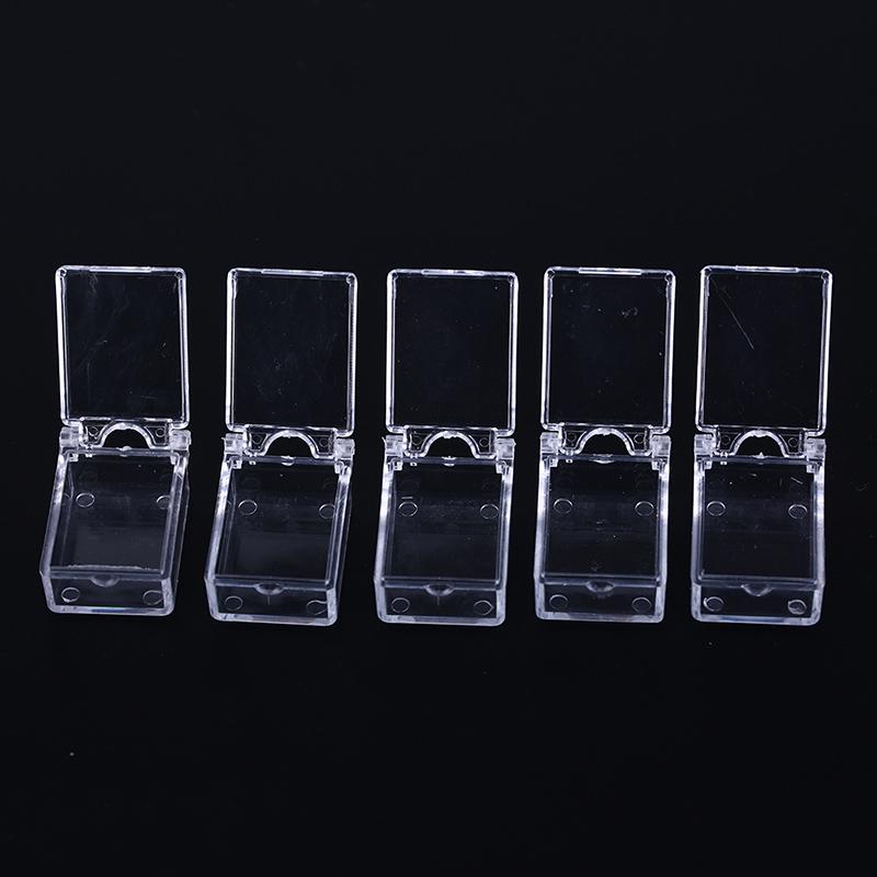 20 Grids Clear Nail Art Display Tray Glitter  Decor Storage Box Case