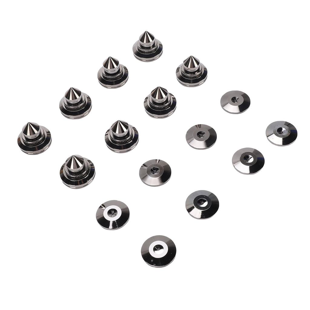 8PCS Speaker Isolation Spikes and Pads Pure Copper Anti Vibration Feet for Amplifiers Subwoofers Turntables CD DVD
