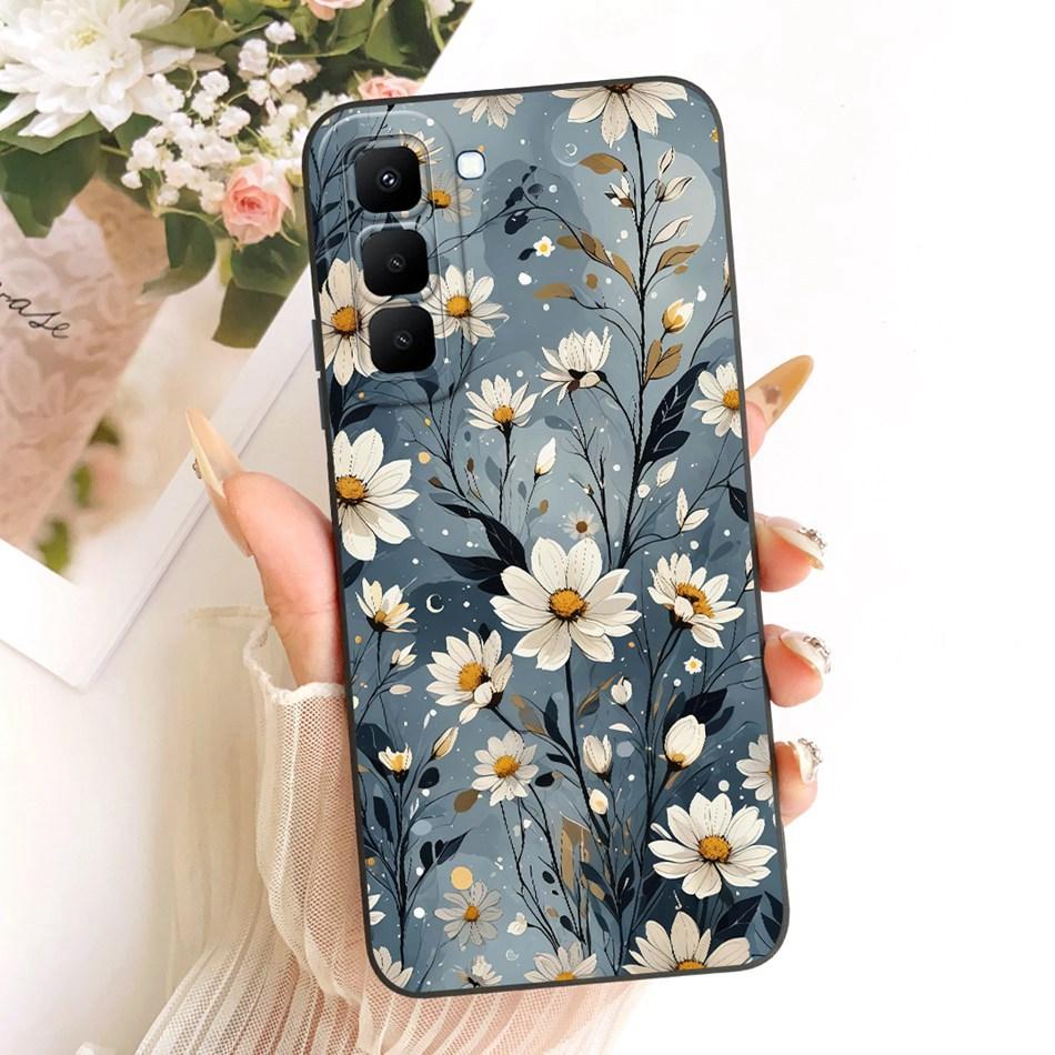 For Infinix Hot 70 X6895 Cute Cat Flower Cartoon Phone Case For Infinix Hot70 Soft Silicone Covers Bumpers