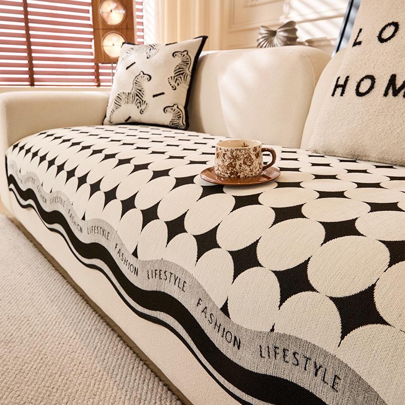 

Special-Shaped Sofa Cushion New High-End Feeling Universal In All Seasons, Fixed Non-Slip One-Piece Seat Cushion Cover In Autumn And Winter 90-70