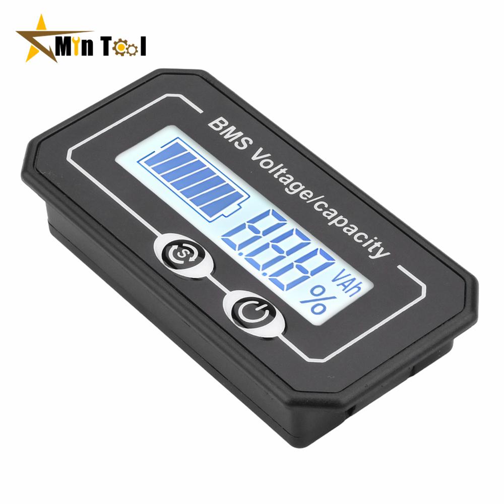 DC 8~99,9V Lithium li-ion lifepo4 Blei-Säure Batterie Kapazitätsmonitor Füllstand Voltmeter Prozentanzeige für Auto Werkzeugzubehör