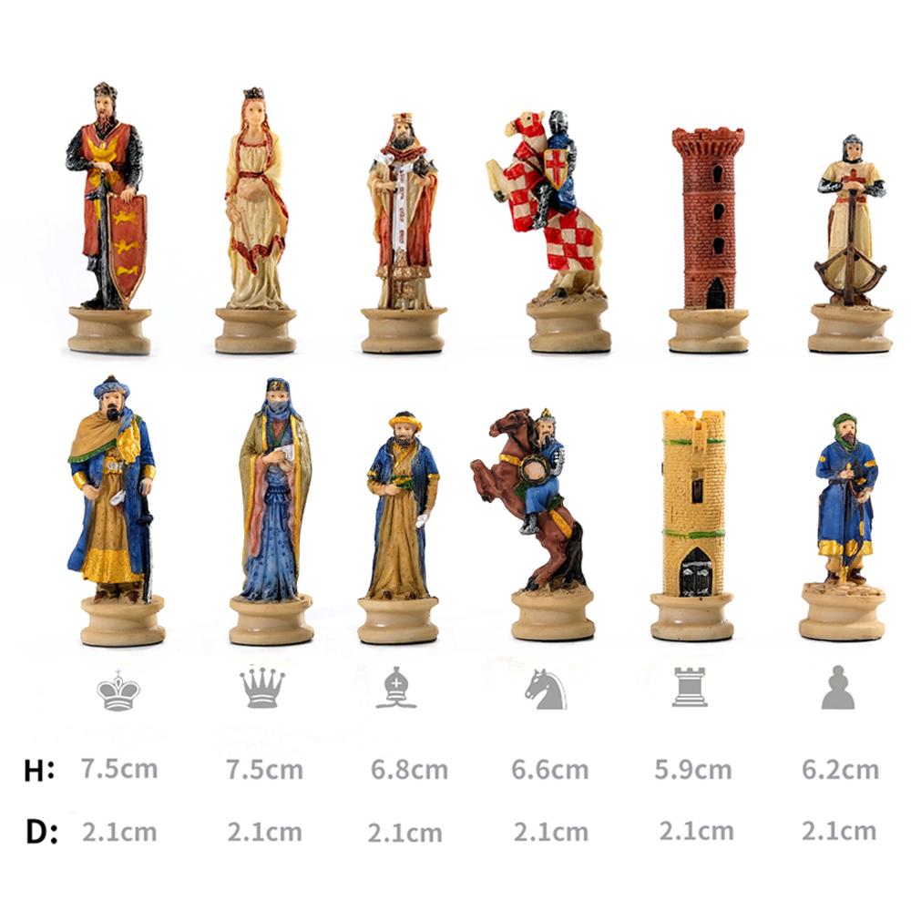 Luxury Chess With 3D Character Design, International Deluxe Chess Set For Chess Lovers And Collectors Puzzle Board Game Card Toy