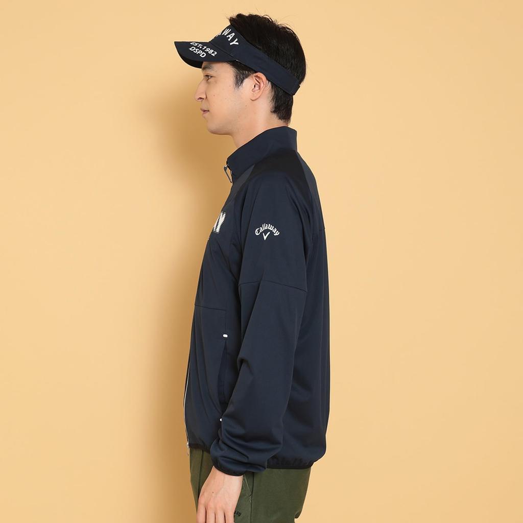 Full Zip Blouson Water Golf Outerwear C24215100 [Callaway] Men's (Star Stretch Repellent, Breathable, Windproof) / / 1120_Navy