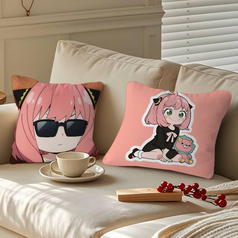 Anime Anya Forger Cushion Cover Inches Farmhouse Decor Home Throw Pillow Covers For Couch Decorations