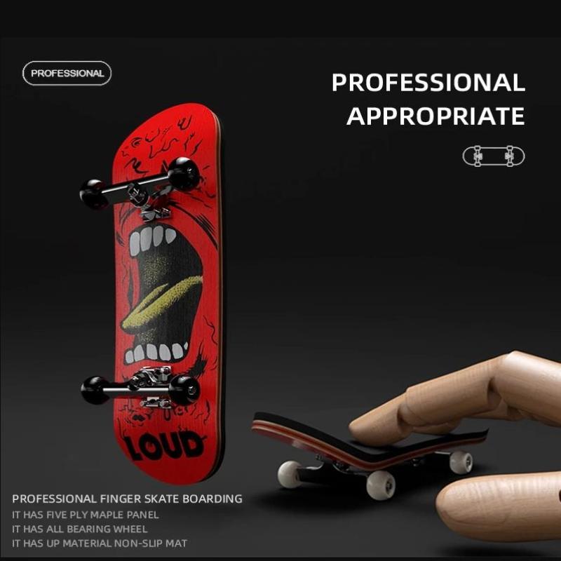 Finger Skateboard Toys Wooden Finger Scooter Professional Fingerboard Desk Toy For Adults Teens/Kids