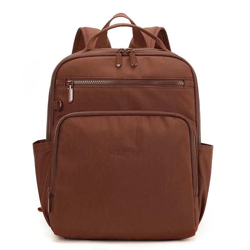 Kompakter Rucksack mit Reißverschluss-Vordertasche Rucksack Damen Reise Leichter Nylon Hochwertige Umhängetasche