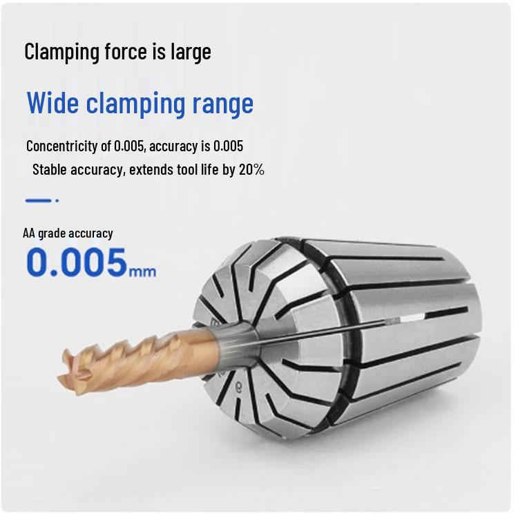 ER8 High-Precision Elastic Collet CNC Engraving Tool Holder with Lock Nut
