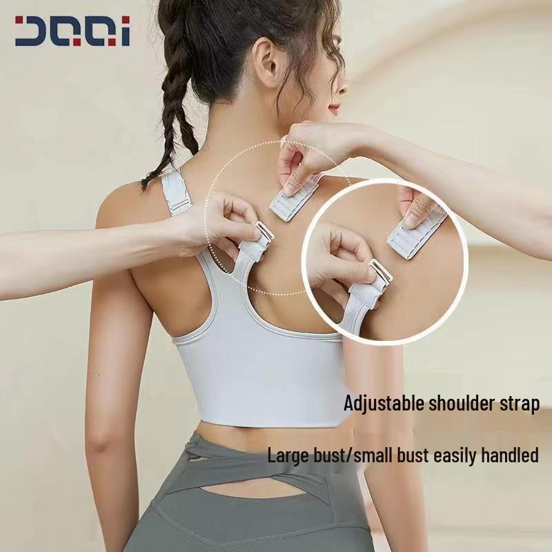 

Женский спортивный жилет с высокой степенью поддержки, защитой от ударов, на молнии спереди, для йоги и бега 2XL 145-160 lbs