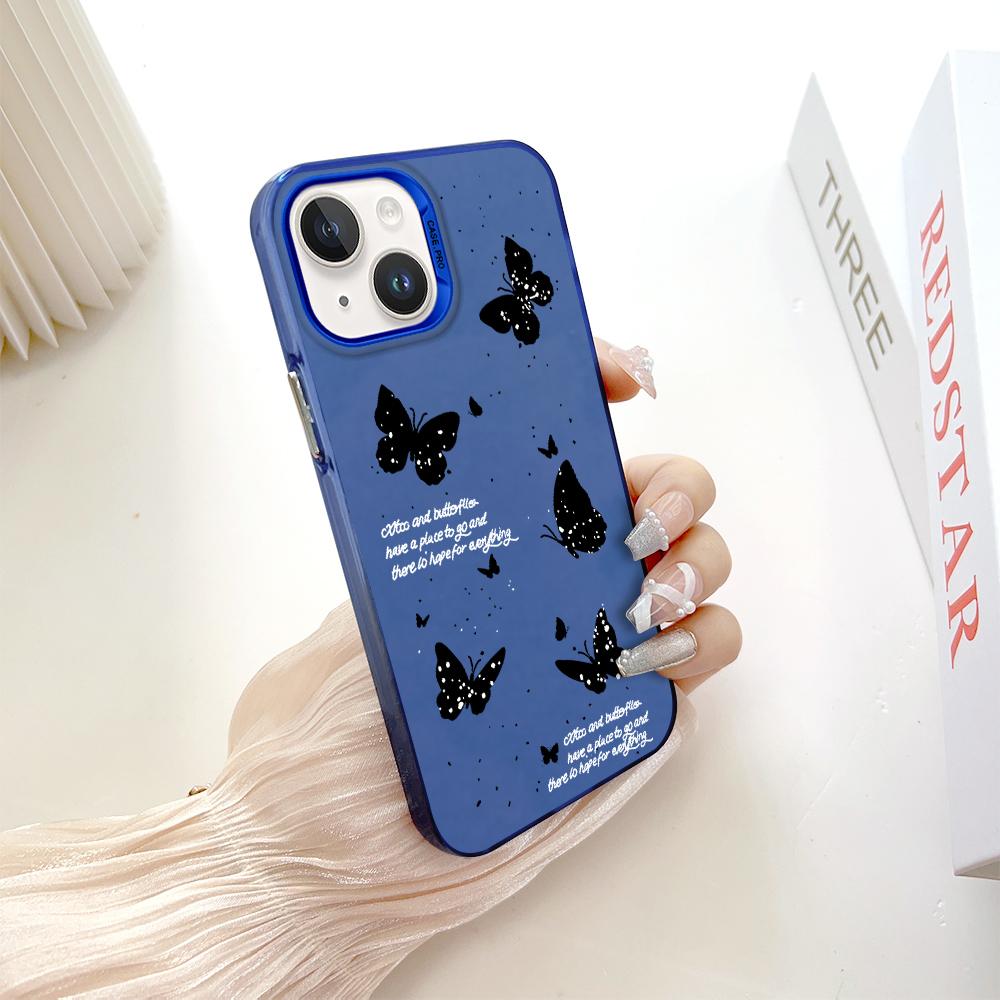 Fashion Colorful Sliver Double Sided Phone Shell Soft Edge Hard Case Full Cover Shockproof Phone Casing for iPhone Samsung Xiaomi Redmi Poco