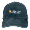Pure Color Dad Hats Accepted Here BTC Womens Hat Sun Visor Baseball Caps Bitcoin Cryptocurrency Miners Meme Peaked Cap