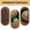 Cats Accordion Toy Foldable Cat Scratch Board with Bell Ball Portable Changeable Cat Scratcher Toy for Indoor Cats Anxiety Relief Exercise