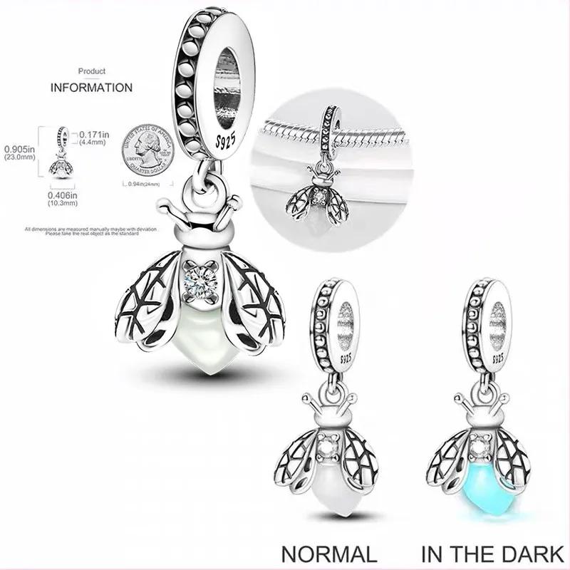 

Silver 925 Deep Sea Octopus Firely Shape Charm Bead Fit Bracelet Pendant Beads DIY for Women Jewelry Gift