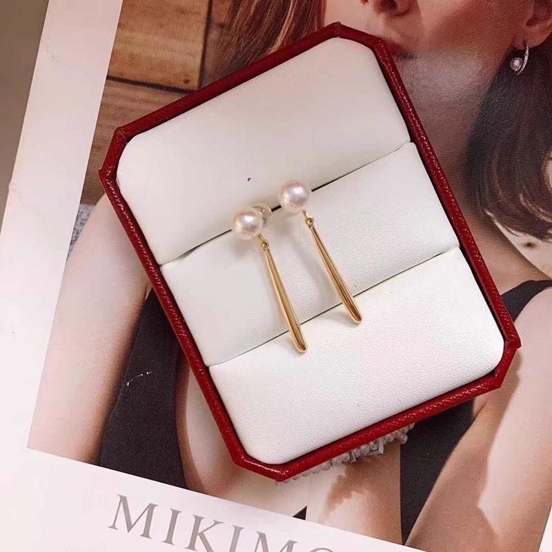 

Freshwater Pearl Earrings - Simple and Elegant Long Teardrop-shaped Earrings, Suitable for Any Occasion and Featuring Luxurious and Refined Design. Beaded stud earrings