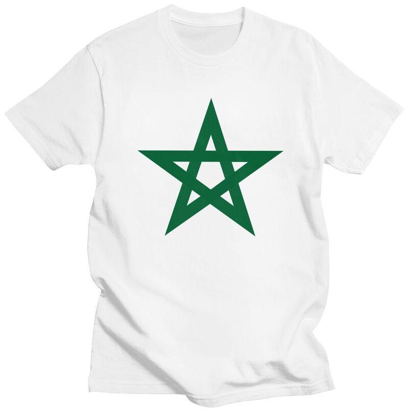 Custom Morocco Flag Tshirts for Men Short Sleeve Casual T Shirt Moroccan Proud Patriotic Tshirt Loose Fit 100 Cotton Tee