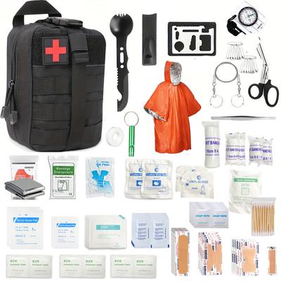 220pcs Ultimate First Aid Kit - Premium Small Trauma Medical Kit - Ideal for Home, Travel, Outdoor Hiking