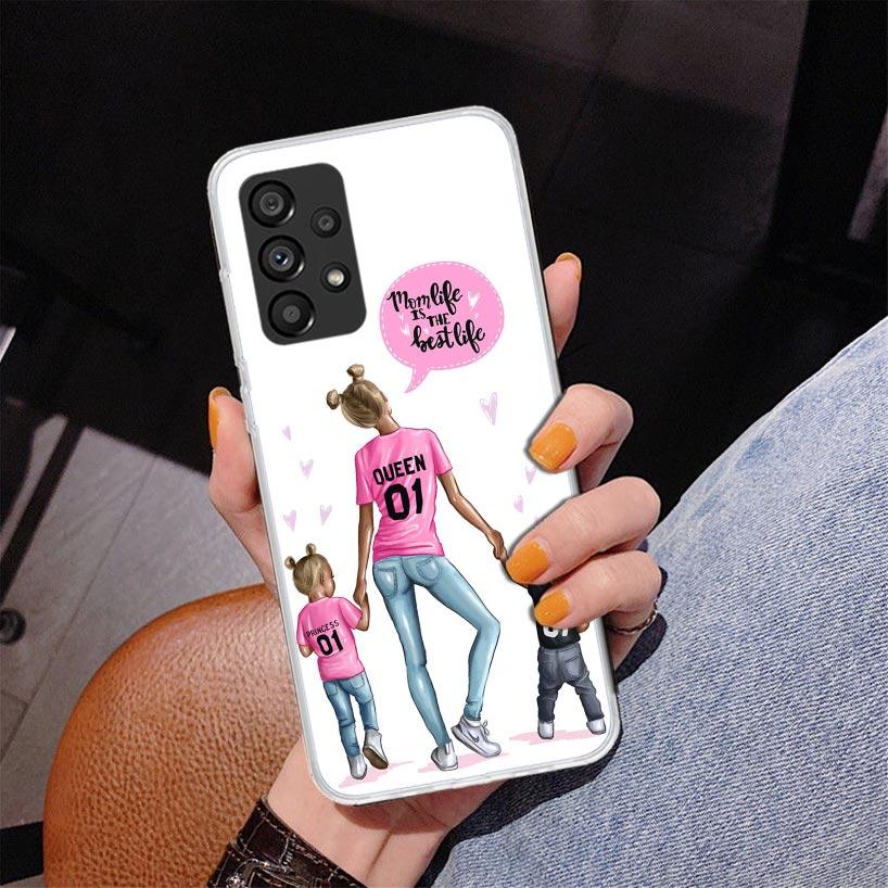Mom Baby Girls Phone Case For Samsung Galaxy A17 A16 A15 A14 A13 A57 A56 A55 A54 A53 A37 A36 A35 A34 A33 A26 A25 A24 A23 Galaxy