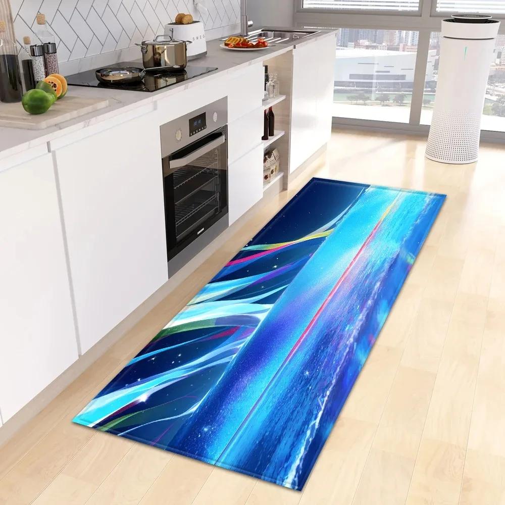 Creative Colorful Geometric Pattern Home Kitchen Floor Mat Door Front Decoration Floor Mat