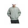 Adidas Reflective Print Fleece-Lined Bomber Jacket Unisex Jacket Silver Gray Green IK7679