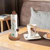 Wooden vertical paper towel holder, freestanding, one-handed tear-off, rounded base, non-slip, stylish paper towel stand, perfect for kitchen storage,