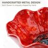 Handgefertigte Metall-Blumen-Gartenspieße, Bestäuber-Trinkstation, Bienen-Trinkstation für den Garten, Metall-Vogelbad für Hof, Rasen, Blumenbeet, Terrasse